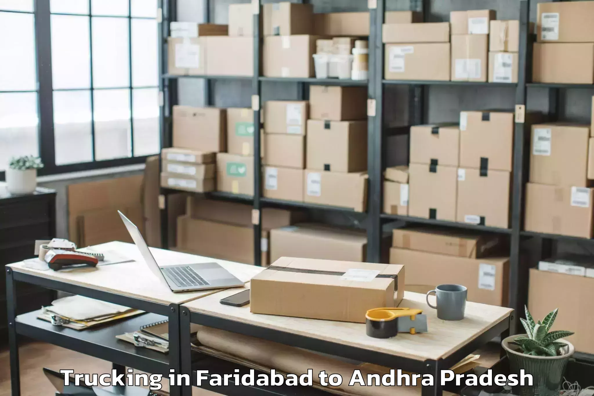 Easy Faridabad to Kamepalle Trucking Booking